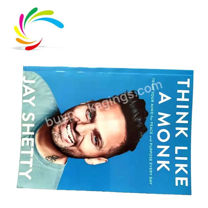 New arrival factory wholesale paperback book print light weight paper Bestseller motivative stock book Think like a monk