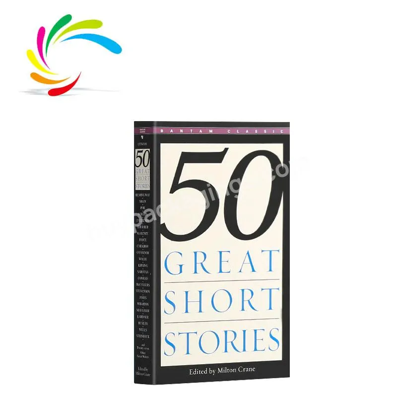 New arrival factory wholesale softcover book printing Bestseller 50 GREAT SHORT STORIES novel book in stock