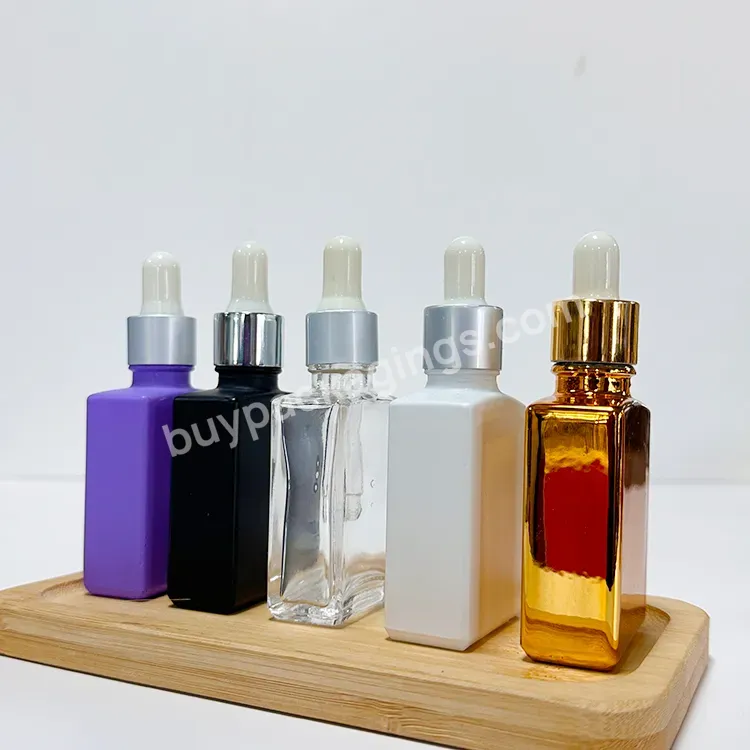 New Arrival Gold Plating Bottles Cosmetic Serum Lotion Pump Bottle Glass Cream Bottles Glass Jars For Face Cream