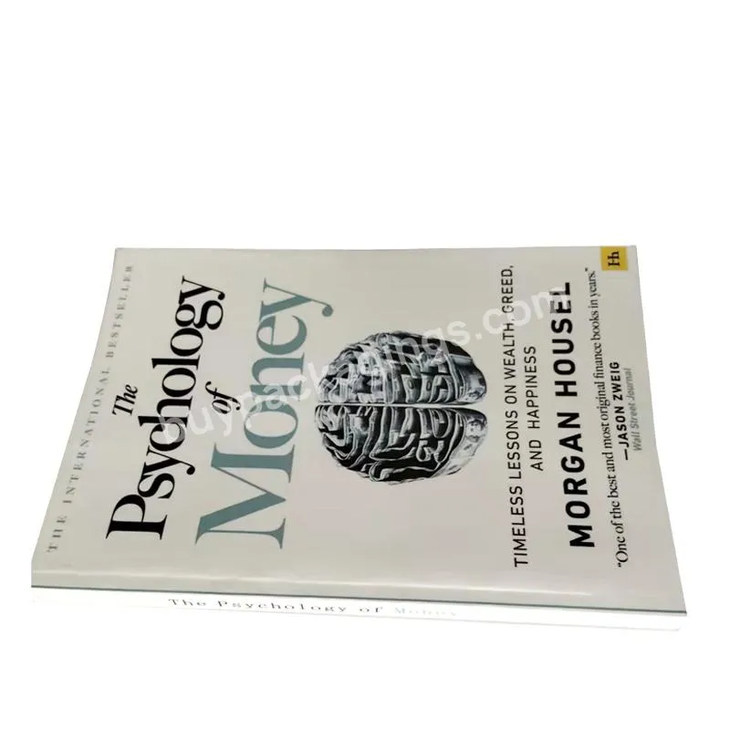 New arrival manufacturer paperback book print light weight paper Bestseller motivative book The Psychology of Money in stock