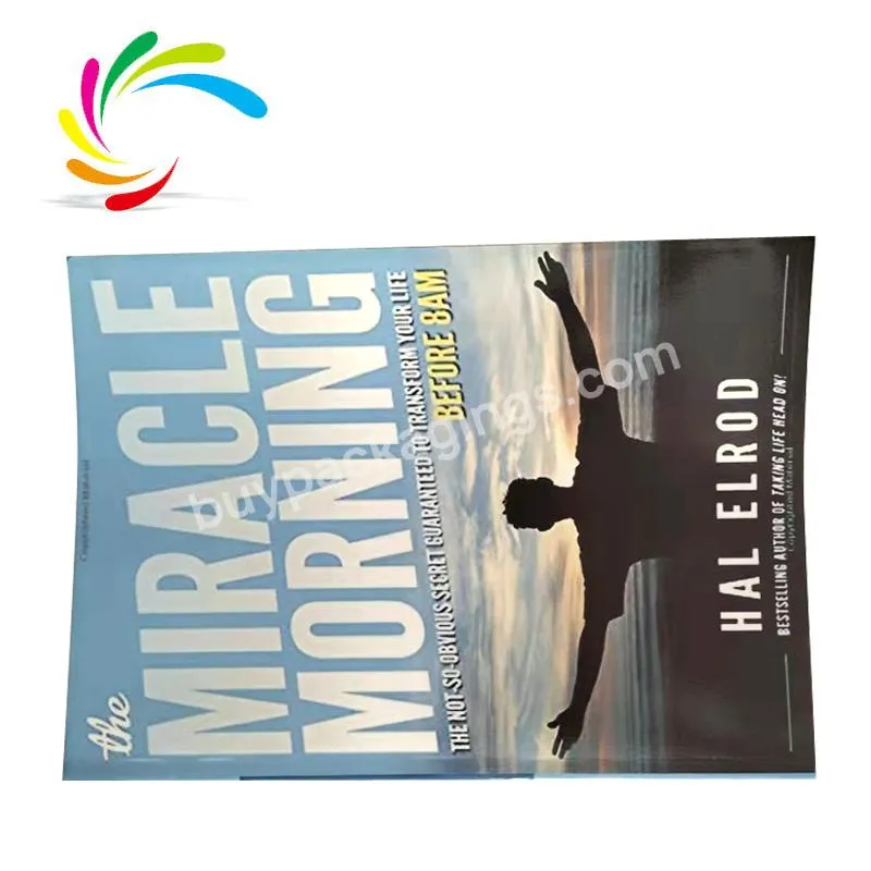 New arrival manufacturer paperback book printing light weight paper Bestseller motivative book Miracle Morning in stock