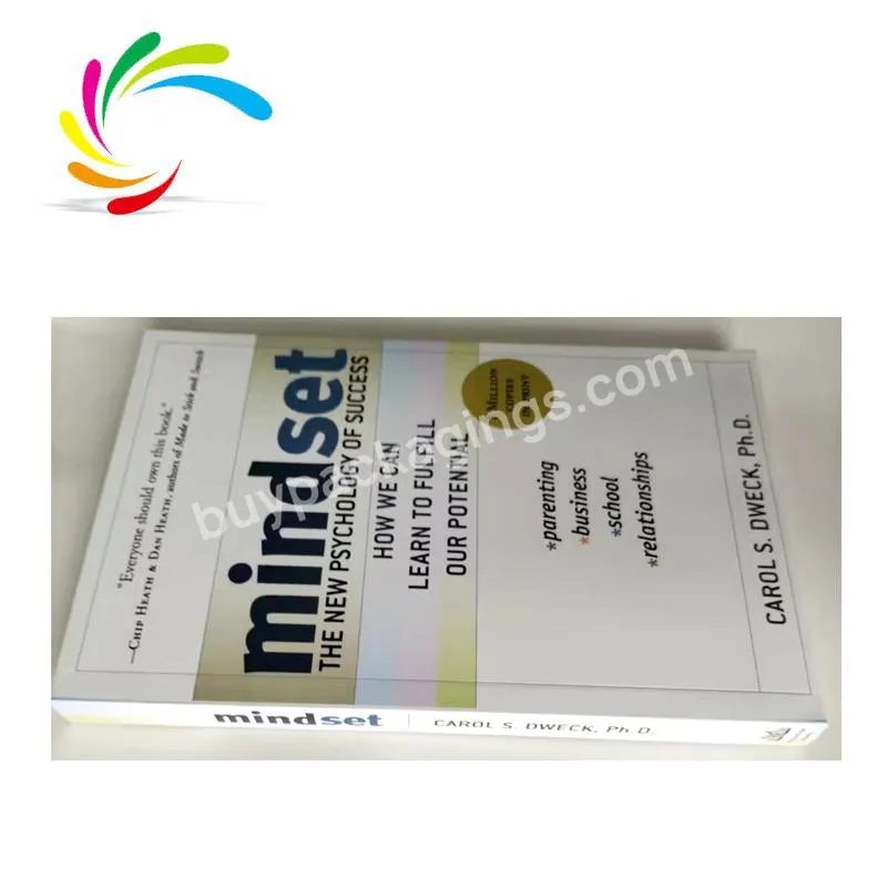 New arrival manufacturer wholesale softcover book printing light weight paper Bestseller motivational book mindset in stock