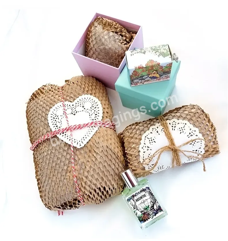 New Arrival Paper Roll 30cm*50m Recyclable Eco Honeycomb Kraft Paper Cushioning Wrap