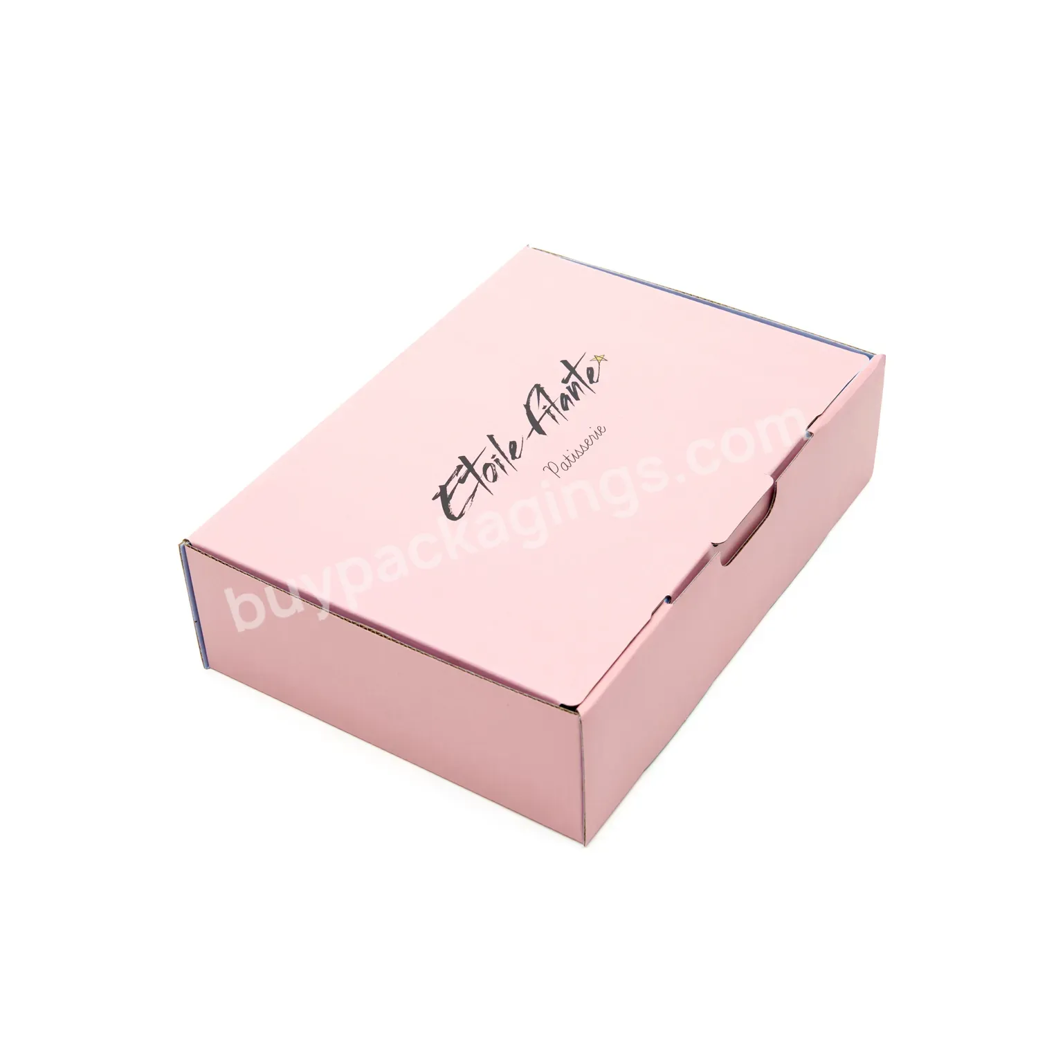 New Arrival Pink Packaging Underwear Clothes Corrugated Paper Board Mailer Box