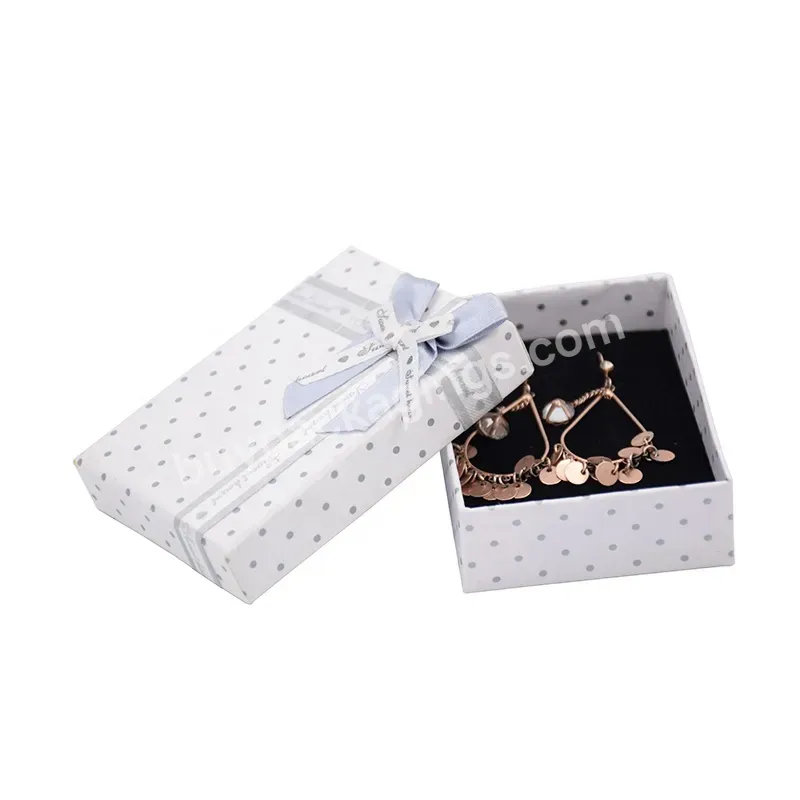 New Arrival Ribbon Jewelry Earring Packaging Handle Box With Top And Bottom Lid With Custom Logo