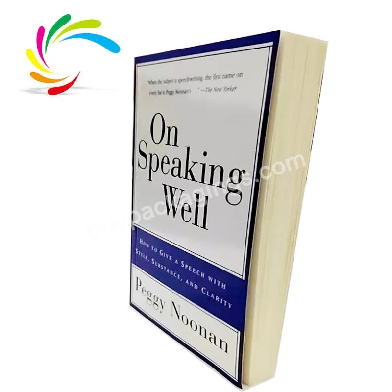 New arrival well designed paperback book light weight paper motivative stock English novel books and novels On speaking well