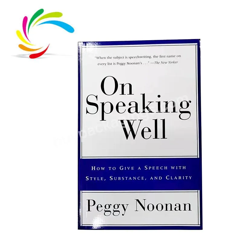 New arrival well designed paperback book light weight paper motivative stock English novel books and novels On speaking well