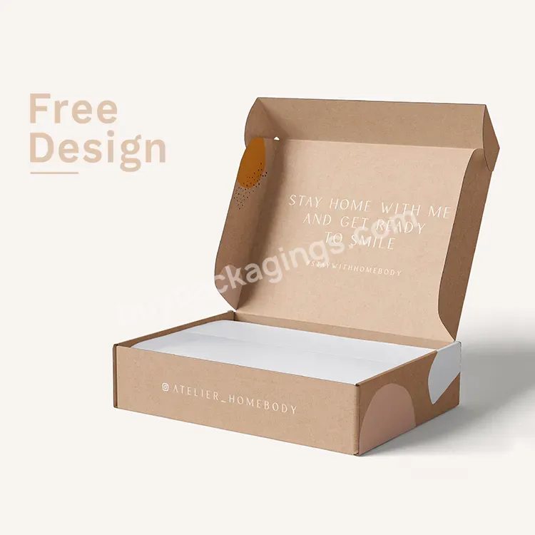 New Arrival Wholesale Eco Cloth Standard Corrugated Paper Custom Logo Printed Gift Delivery Mailing Packaging Box