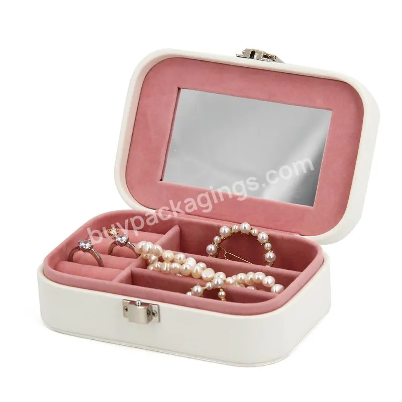 New arrivals jewelry gift box valentine day custom small jewelry gift box leather exterior velvet lining jewelry gift box set