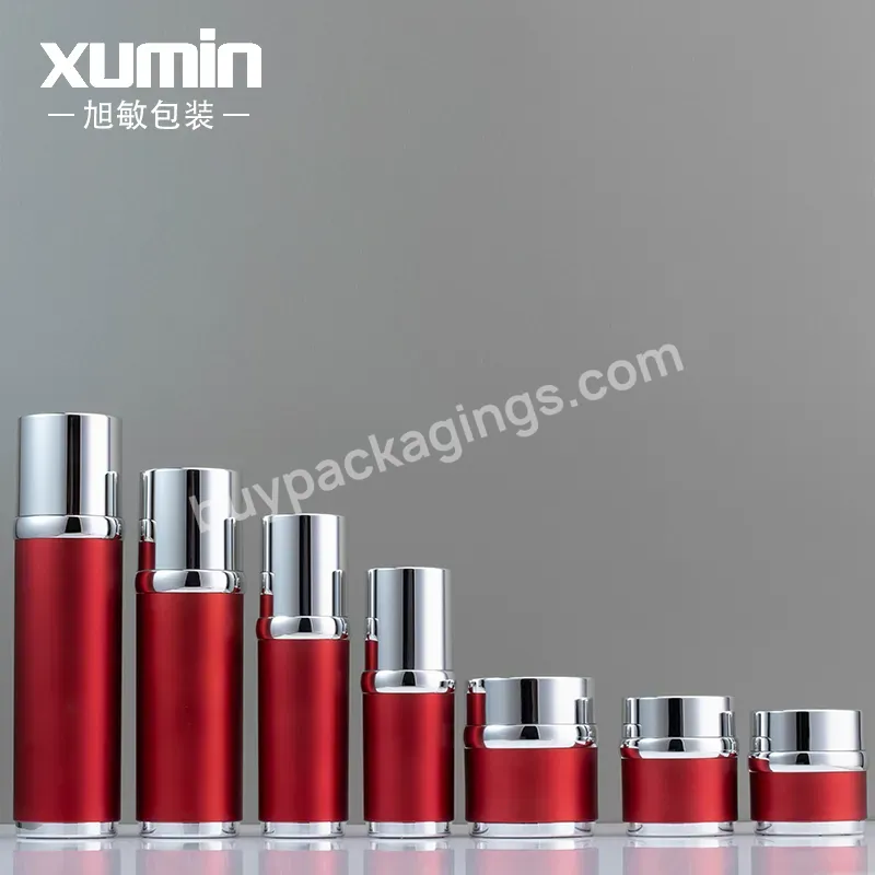 New Arrive Cosmetic Empty Acrylic Cosmetic Jar Bottle Set 15g 30g 50g 30ml 50ml 100ml 120ml Spray Cream Container Printing Logo