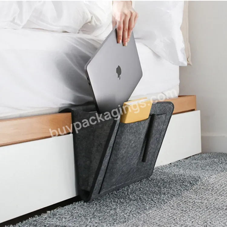 New Bedside Felt Pouch Sofa Bed Side Sundries Hanging Bag Student Bed Side Storage Pannier Bag Hanging Storage Bag