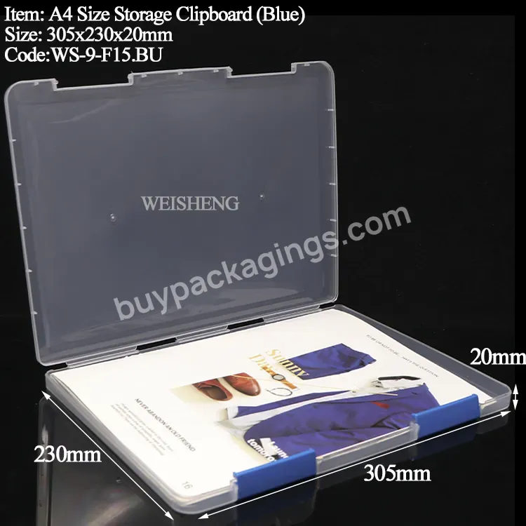 New Clear Plastic Durable Slim A4 Office Document Paper Box Files Holder Office File Storage Portable Project Cases