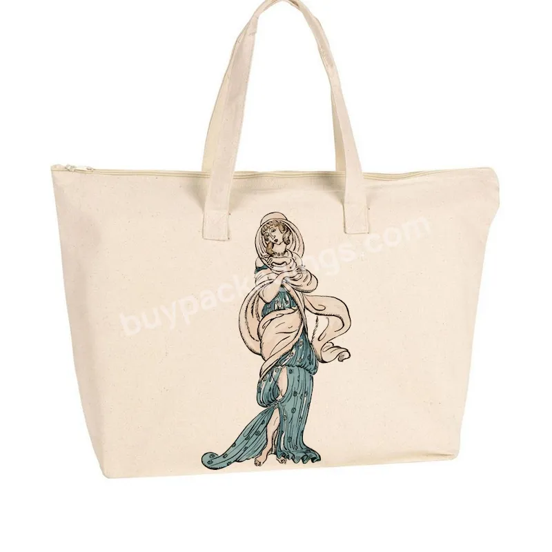 New Custom Large Girl Canvas Shoulder Bag Shopping Bags Cotton Cloth Tote Bag