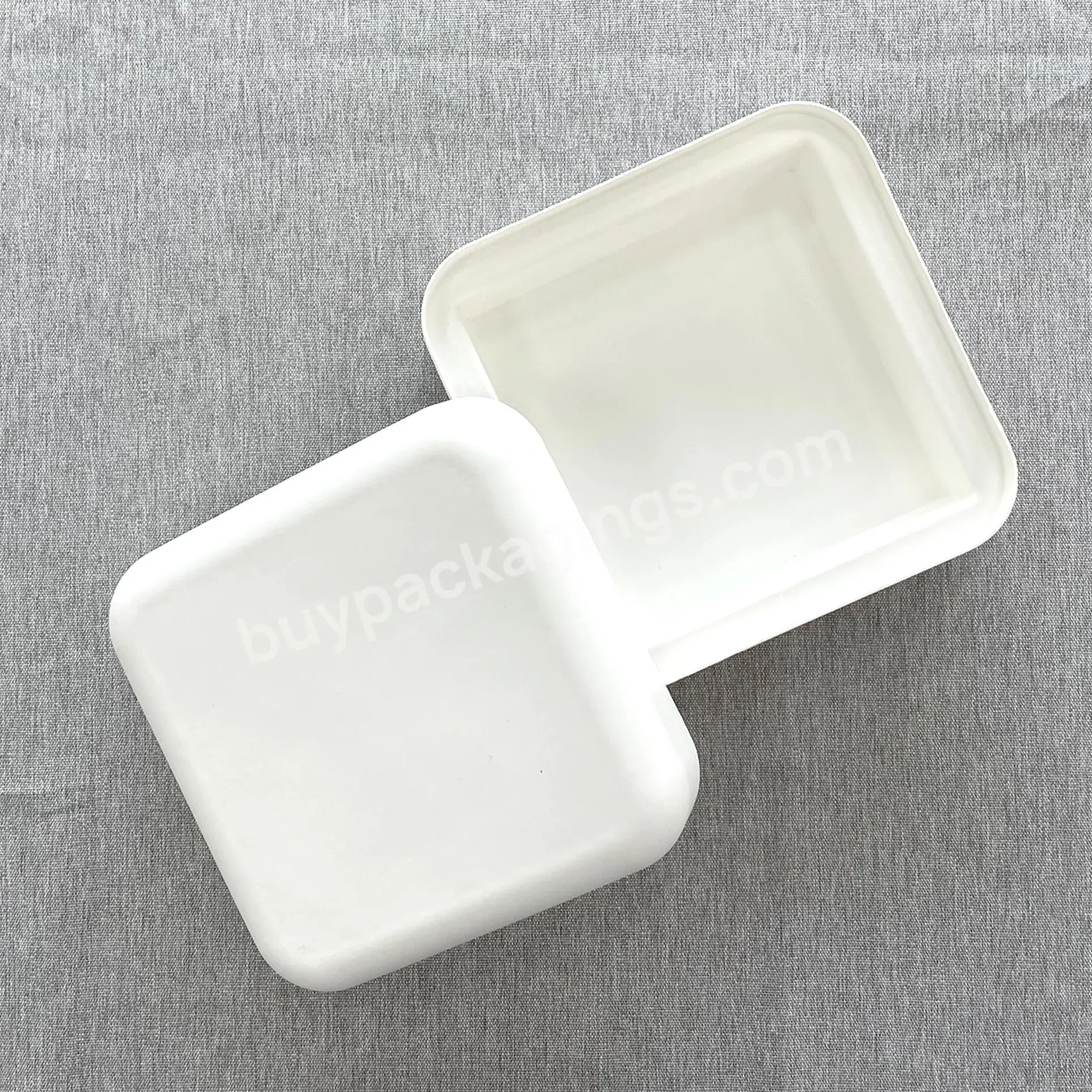 New Custom Recycled Paper Single/double Inner Tray Matched 2 Layer Cake Paper Molded Pulp Box Packaging