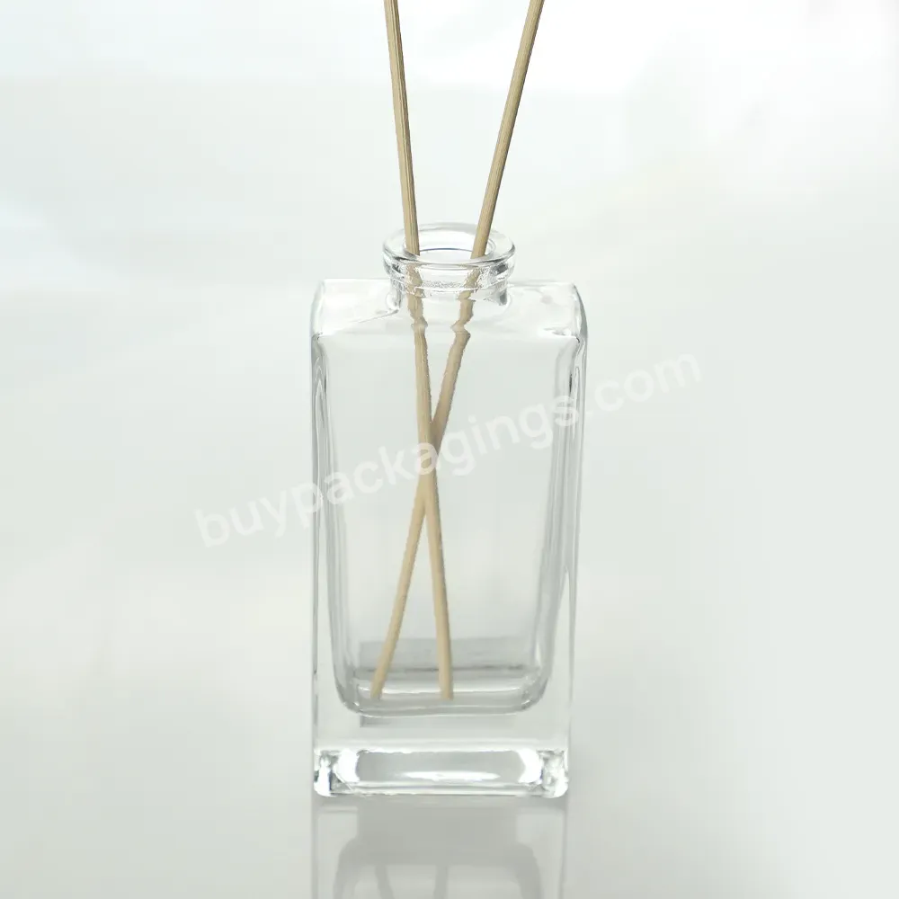 New Design 100ml 150ml Empty Recyclable Luxury Refillable Perfume Aroma Round Glass Reed Diffuser Bottle With Wooden Cap And Box