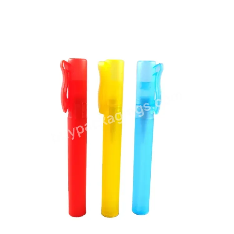 New Design 10ml Plastic Pen Sprayer Pp Pocket Mini Hand Sanitizer Atomizer Perfume Sample Spray Bottle