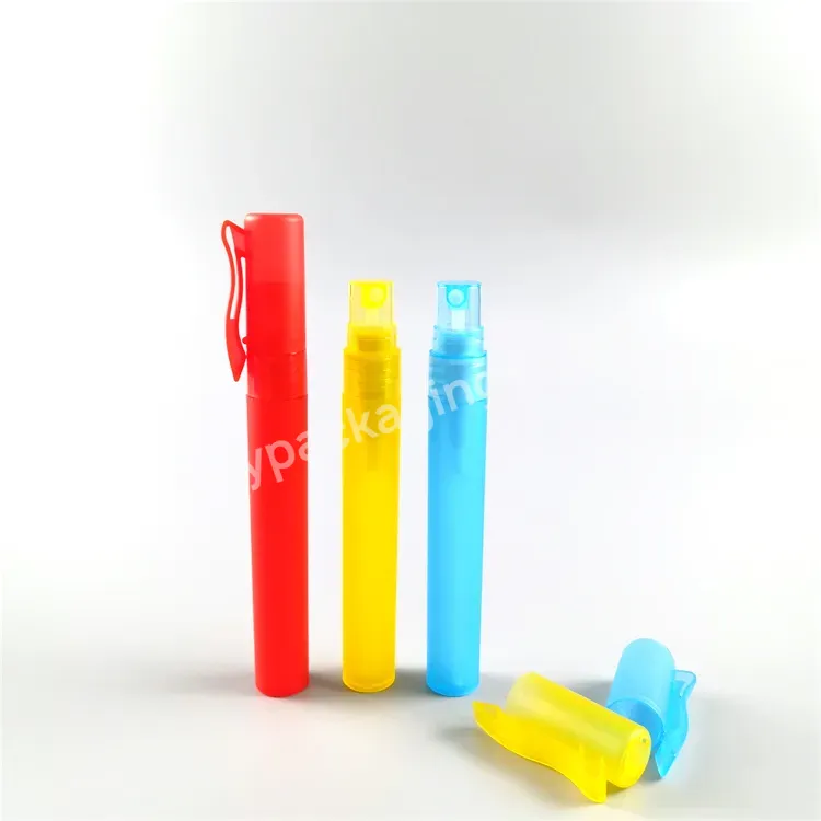 New Design 10ml Plastic Pen Sprayer Pp Pocket Mini Hand Sanitizer Atomizer Perfume Sample Spray Bottle