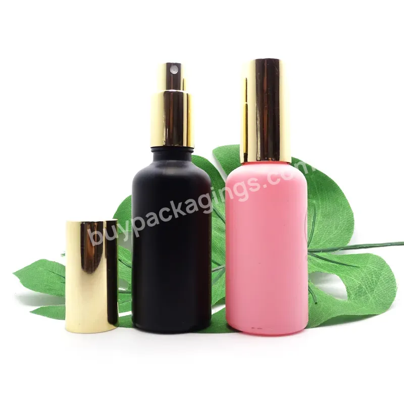 New Design 2023 Premium Matte Black Pink 1oz 30ml 50ml 100ml Round Glass Dropper Bottle For Oils Cosmetic Packaging