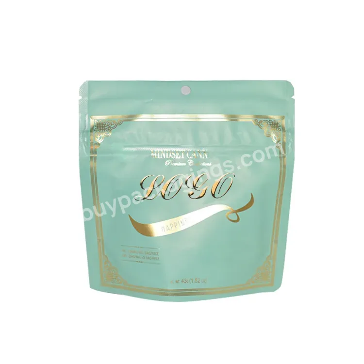New Design 3.5g Mylar Plastic Packaging Custom Print Frosted Bag Smell Proof Zipper Bags
