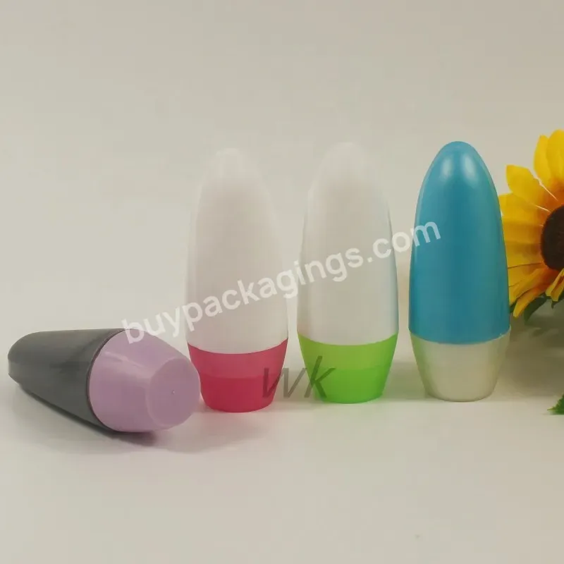 New Design 40ml 50ml Pp Roller Bottle Triangle Upside Down Gel Deodorant Roll On Bottle