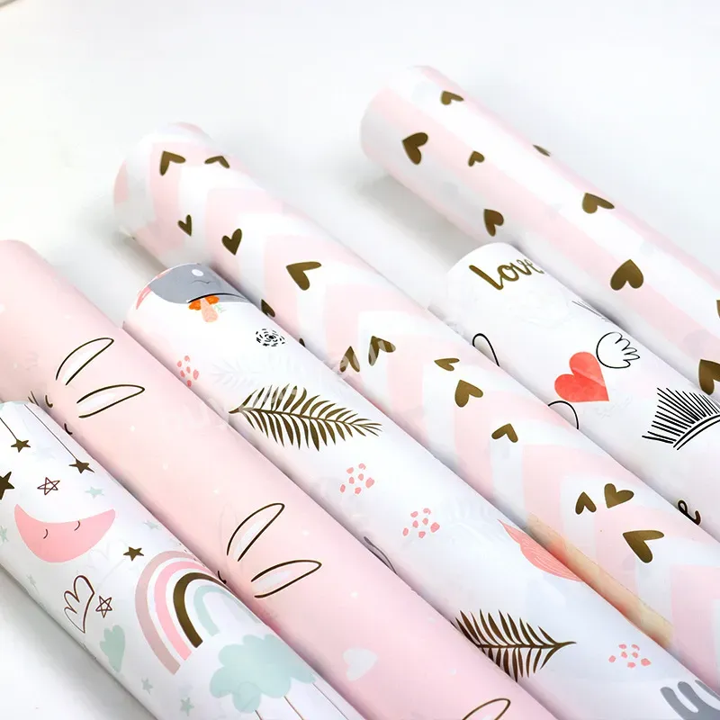 New Design 50*70cm/sheet Cartoon Pattern Gift Wrapping Paper For Kids Child Gift Packing