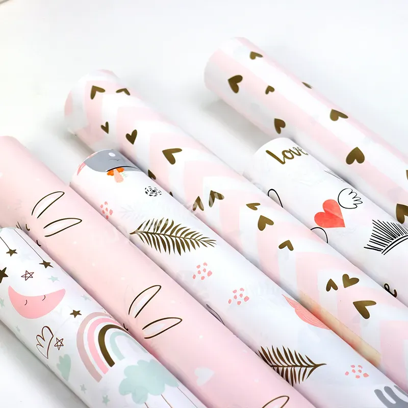 New Design 50*70cm/sheet Cartoon Pattern Partysu Gift Wrapping Paper For Kids Child Gift Packing