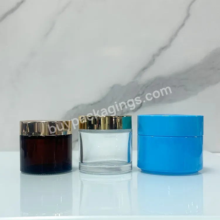 New Design Bottom Clear Cosmetic Cream Jar Serum Lotion Pump Bottle Glass Bottles And Jars 30ml Dropper Bottle