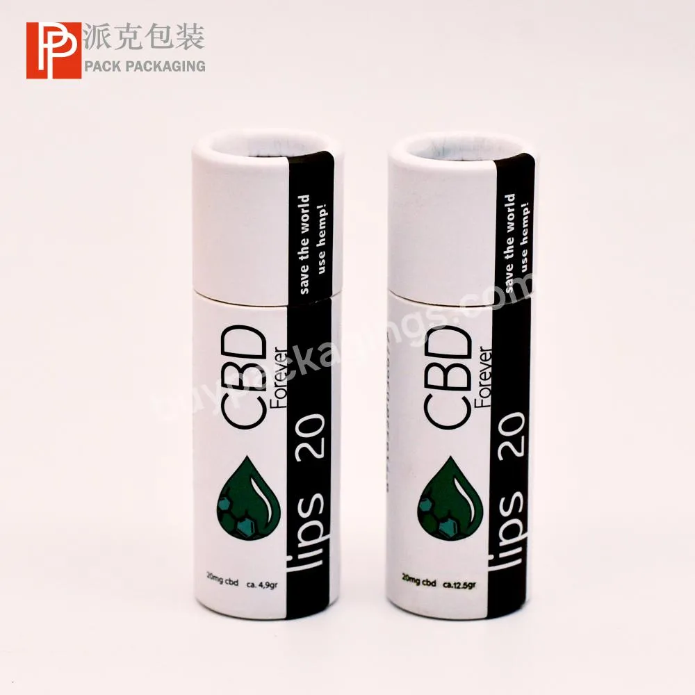 New Design Cardboard Push Up Deodorant  Lipstick  Lip balm Containers with PLA film