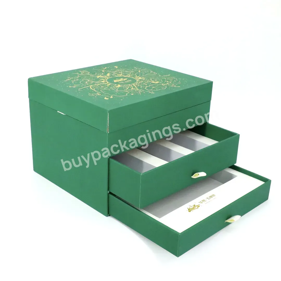 New Design Coated Paper Box Green Packing With Mirror