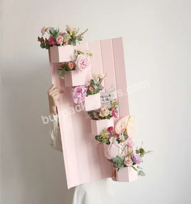 New Design Creative 6 Layer Hexagonal Wedding Rose Chocolate Gift Flower Box Eco Flower Stand Collapsib Design Box