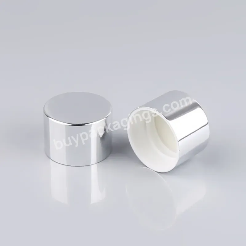 New Design Custom Normal Bottle Cap Lid Round Aluminium Screw Covers Closures Silver 28mm Screw Cap