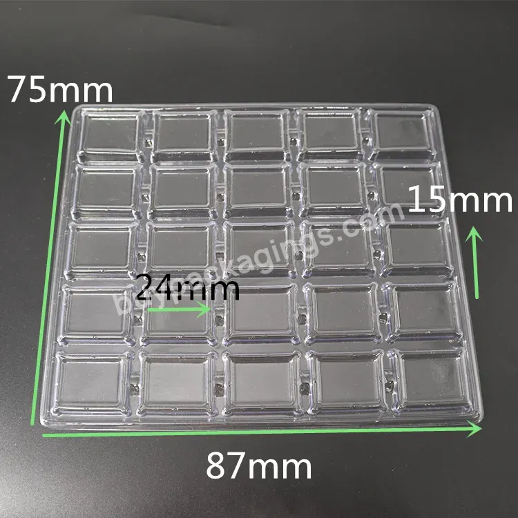 New Design Disposable Plastic Small Chocolate Packing Trays Clear Gift Chocolate Blister Tray With Oem Service