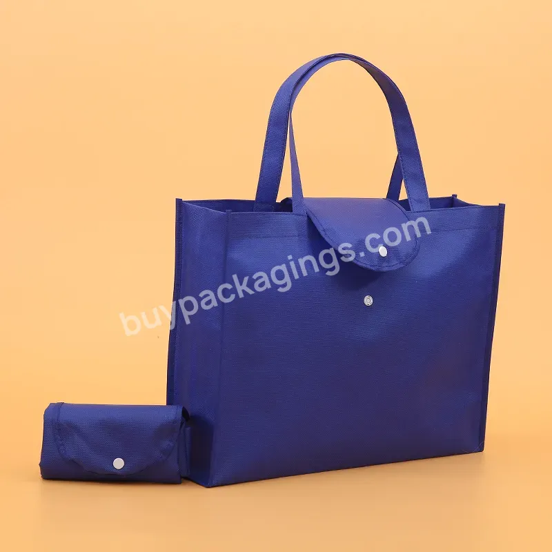 New Design Eco-friendly Foldable Button Non Woven Bag Advertising Shopping Bag Custom Logo - Buy Advertising Shopping Bag Custom Logo,Foldable Button Non Woven Bag,Shopping Bag.
