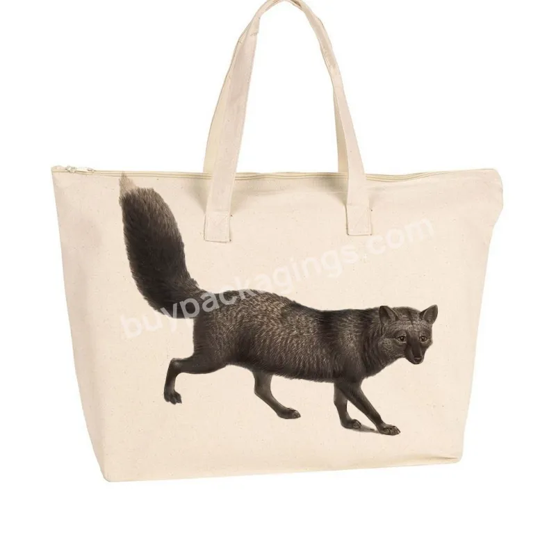 New Design Extra Heavy-weight Large Personalized Cotton Grocery Canvas Tote Bag