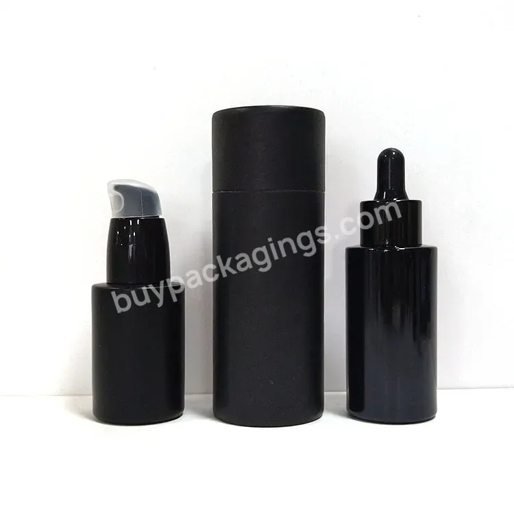 New Design Free Sample Cosmetic Skin Care Essential Oil 5ml 10ml 15ml 20ml 30ml 40ml 50ml Empty Black Glass Dropper Bottles