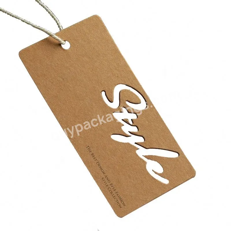 New Design Garment Tag Hollow Brown Paper Kraft Hangtag