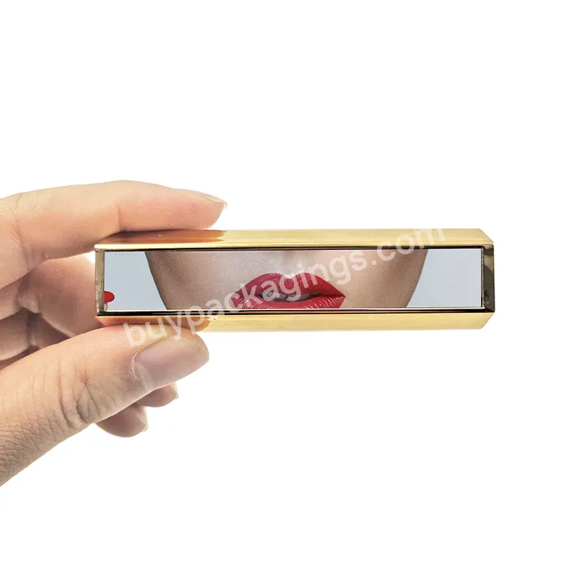 New Design Gold Empty Lipstick Tube Container Luxury Lipstick Tube With Mirror - Buy Lipstick Tube With Mirror,Square Lipstick Container Tube,Good Lipstick Tube Manufacturer.