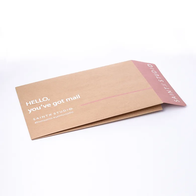 new design hot stamping white paper envelope