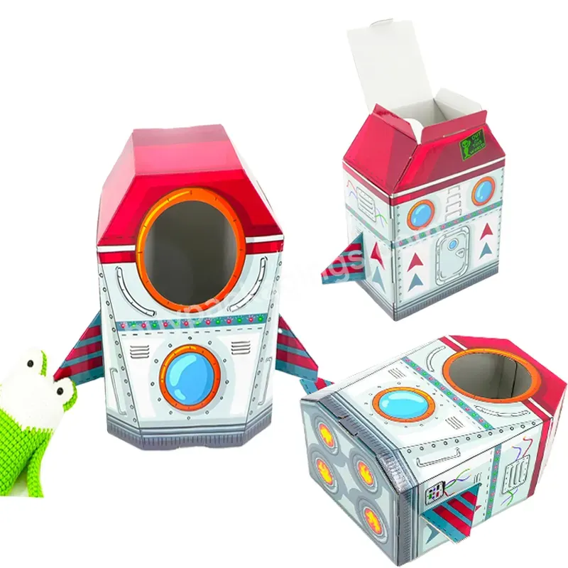 New Design Ideas Kid Lightyears Pixar Toys Custom Unique Packaging Box Cardboard Die Cut Spaceship Packaging Rocket Packaging