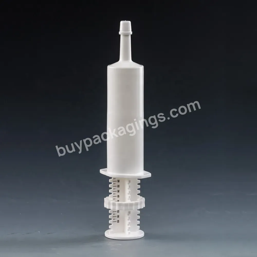 New Design Livestock Syringe 60ml Oral Care Disposable Veterinary Syringe 60 Cc Feeding Syringes With Lid For Paste Packaging