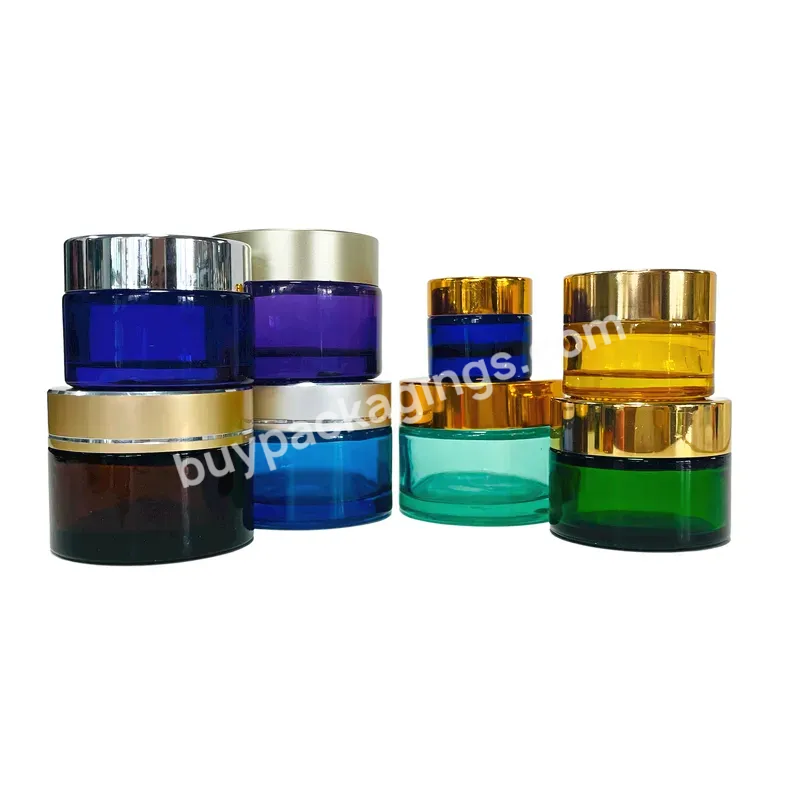 New Design Luxury Cosmetic 30ml 50ml Matte White Frosted Glass Cream Jar With Gold Lid 5g 10g 20g 50g 100g