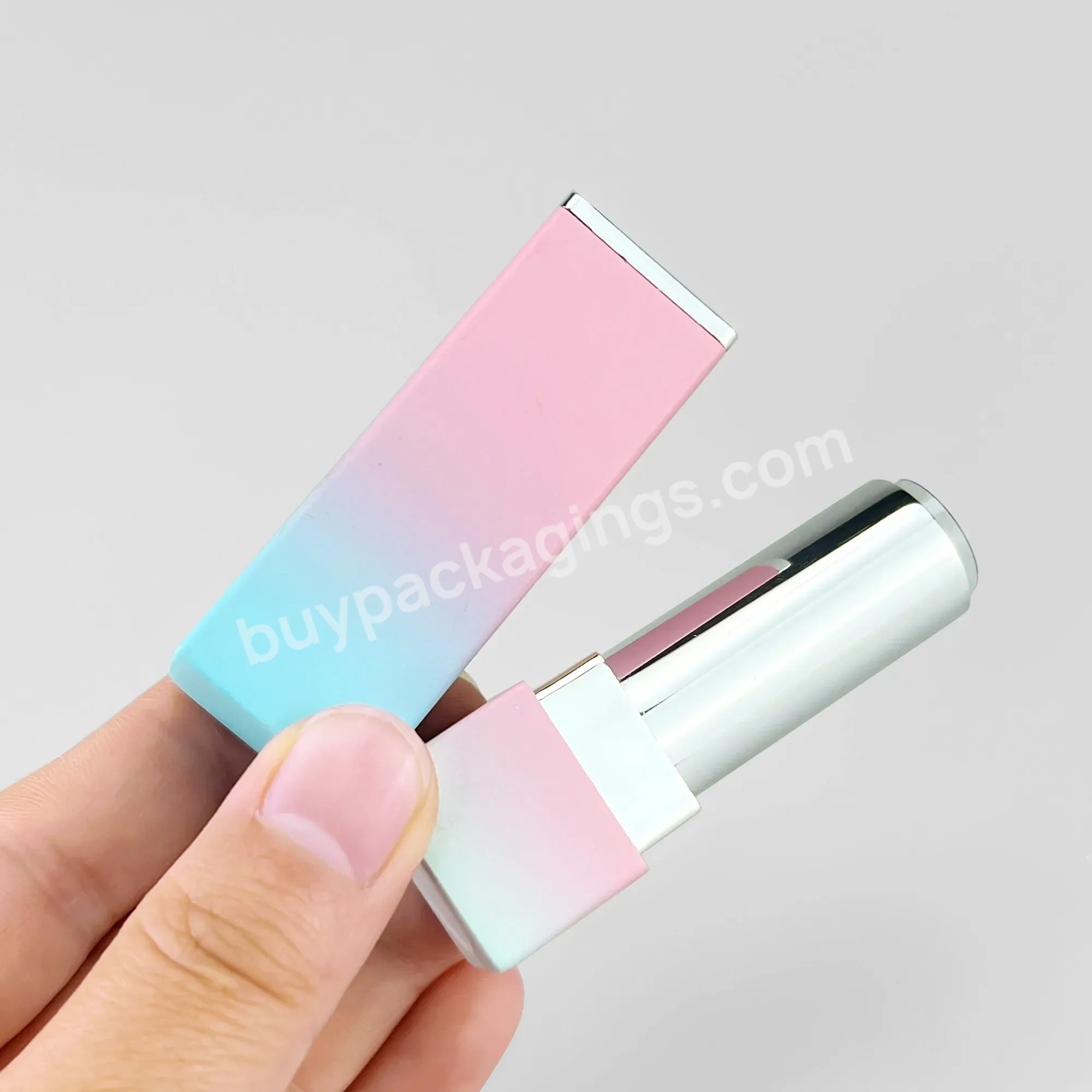 New Design Luxury Lipstick Aluminum Tube Custom Lipstick Metal Tube Mixed Color Square Lipstick Containers Tubes