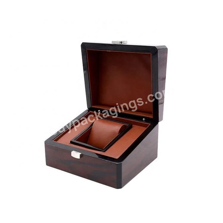 New Design Luxury Wooden Watch Packaging Box With Lock Custom Logo