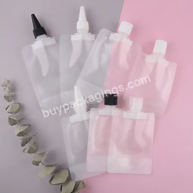 New Design Matte Plastic Stand Up Hair Dye Conditioner Packaging Bag With Disc Cap Twist Top Cap Spout Pouch For Cosmetic
