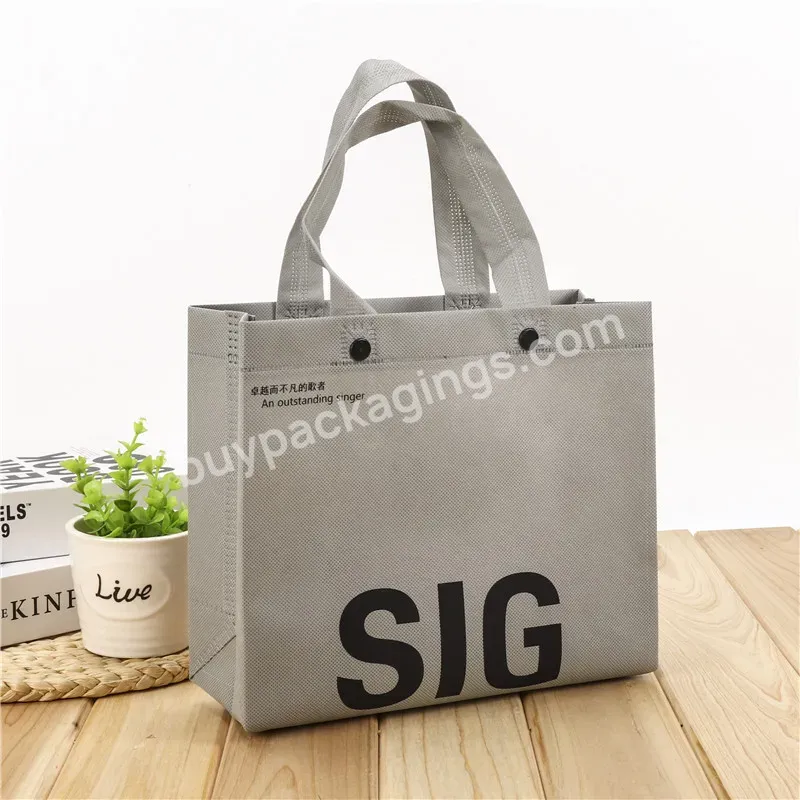 New Design Recyclable Pet Non Woven Bag Rpet Shopping Bag Pp Non Woven Bag With Print For Food Delivery