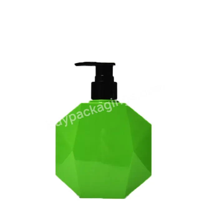 New Design Unique Shape Green Lotion Plastic Pump Bottle 250ml Body Lotion Bottle Shampoo Bottle