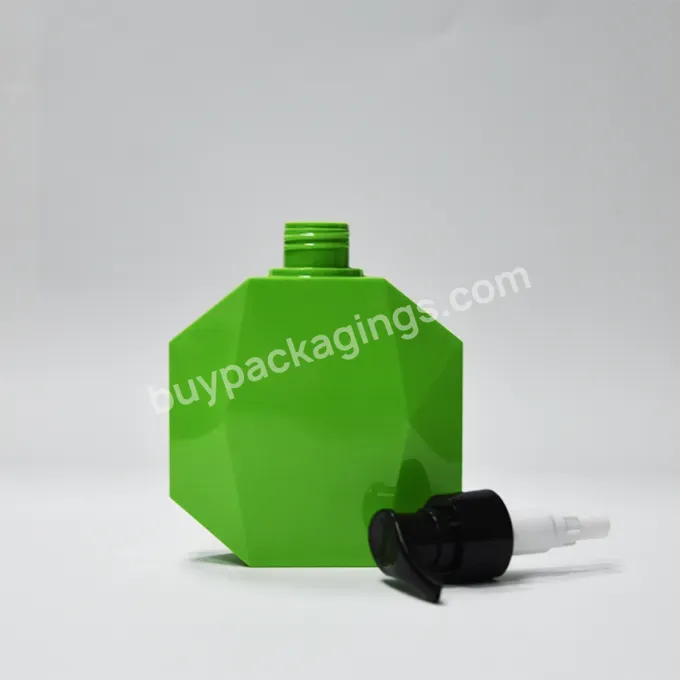 New Design Unique Shape Green Lotion Plastic Pump Bottle 250ml Body Lotion Bottle Shampoo Bottle