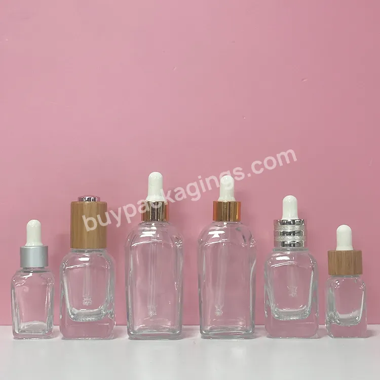 New Design Wholesale 30ml 50ml Glass Dropper Bottle Serum Essential Oil Bottles Cosmetic Dropper Bottle