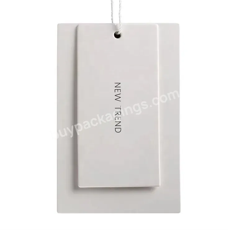 New Design Wholesale Custom Hang Tag Garment Paper Tags Labels For Clothing