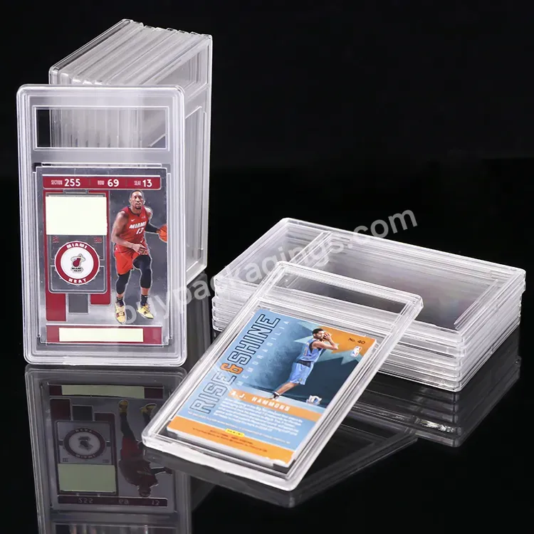 New Designed 35pt 55pt 100pt 360pt 130pt Hard Plastic Cards Holder Slab Pokemones Retangular Graded Card Slab Binder For Pokemon